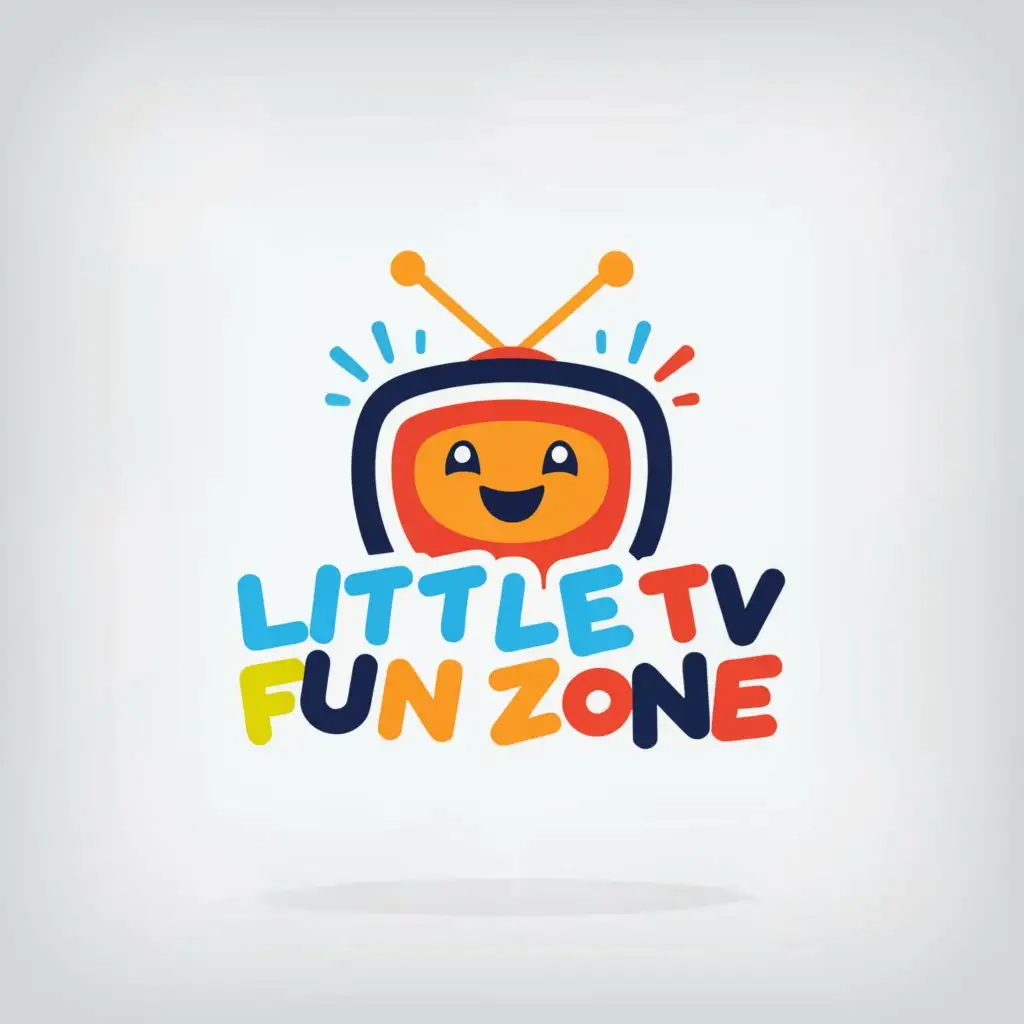 a logo design,with the text "LittleTV fun Zone", main symbol:LittleTV fun Zone for kids nursery rhythms  learning videos,Moderate,clear background