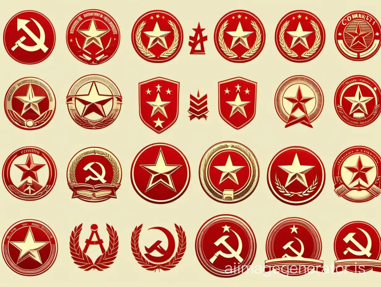 communist logos and badges
