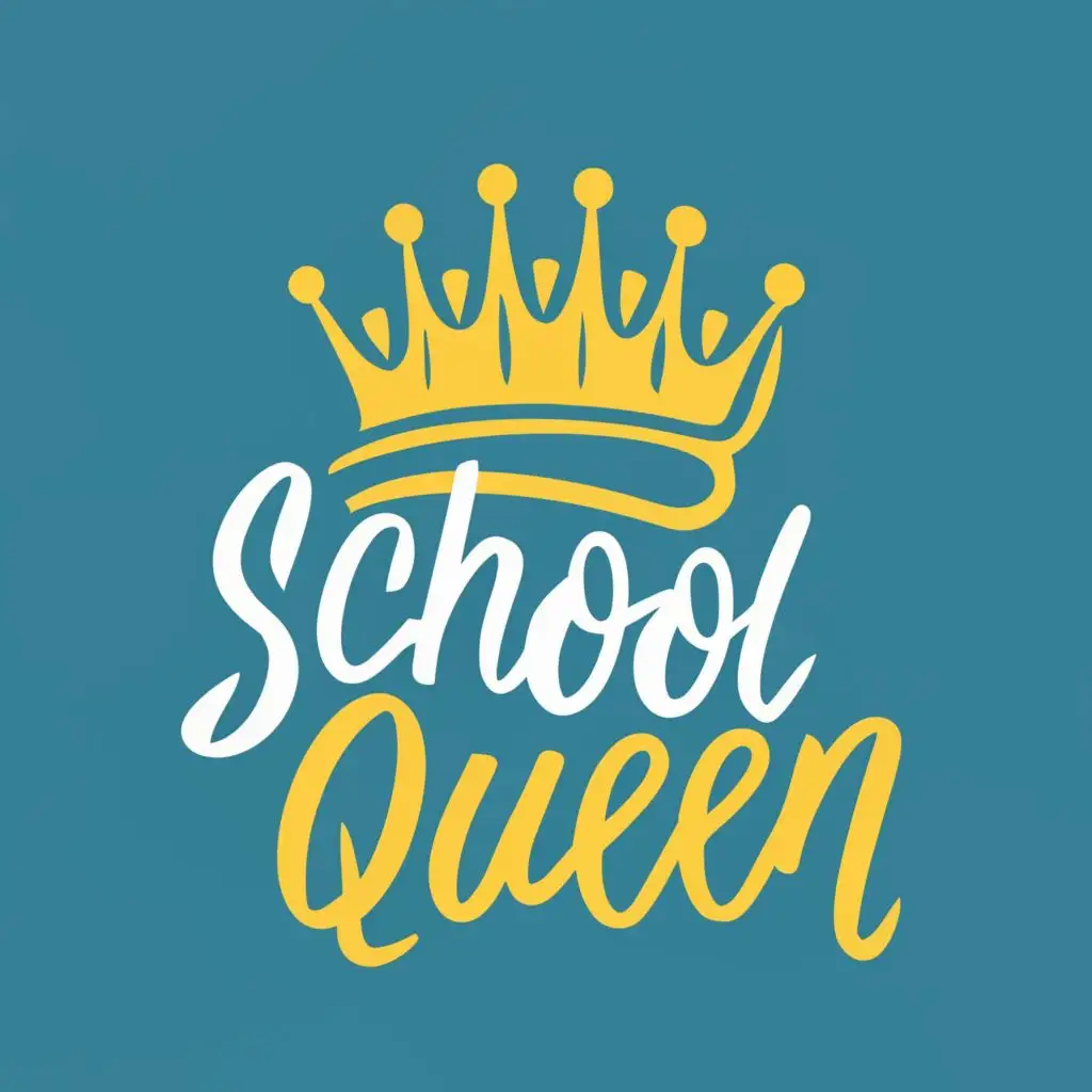 logo, School queen, with the text "School queen", typography
