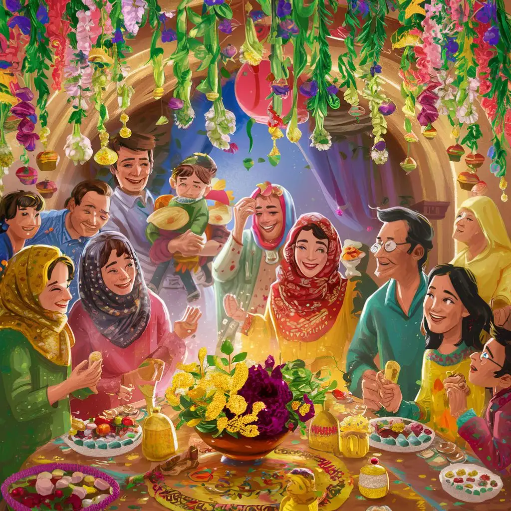 Joyful Nowruz Celebration with Family and Friends