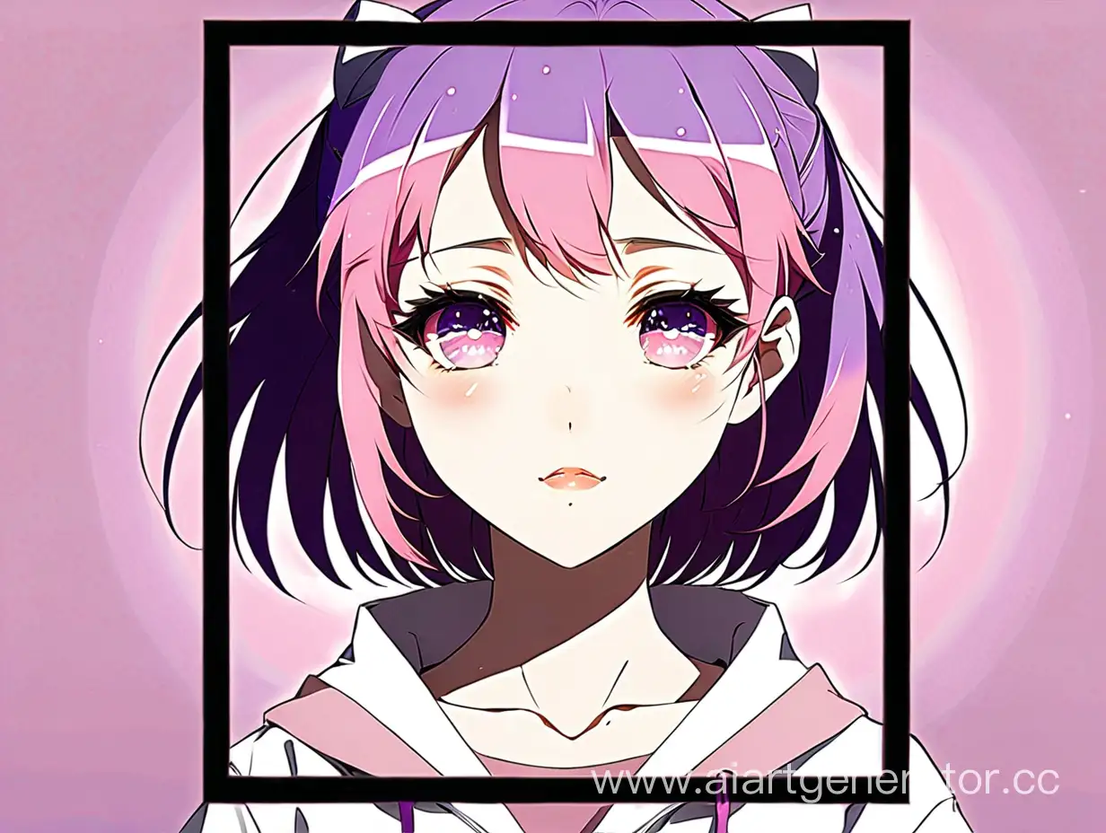 Vibrant-Anime-Girl-in-Middle-Frame-with-Bright-Purple-and-Soft-Pink-Background