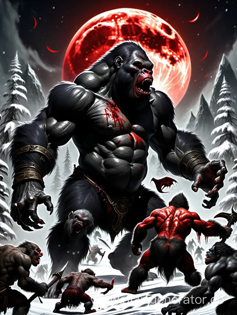 Epic-Night-Battle-Black-Ogre-vs-Controlled-Gorilla-with-Goblin-under-a-Red-Moon