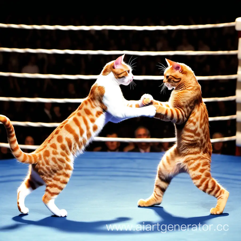 Кошачьи бои на ринге