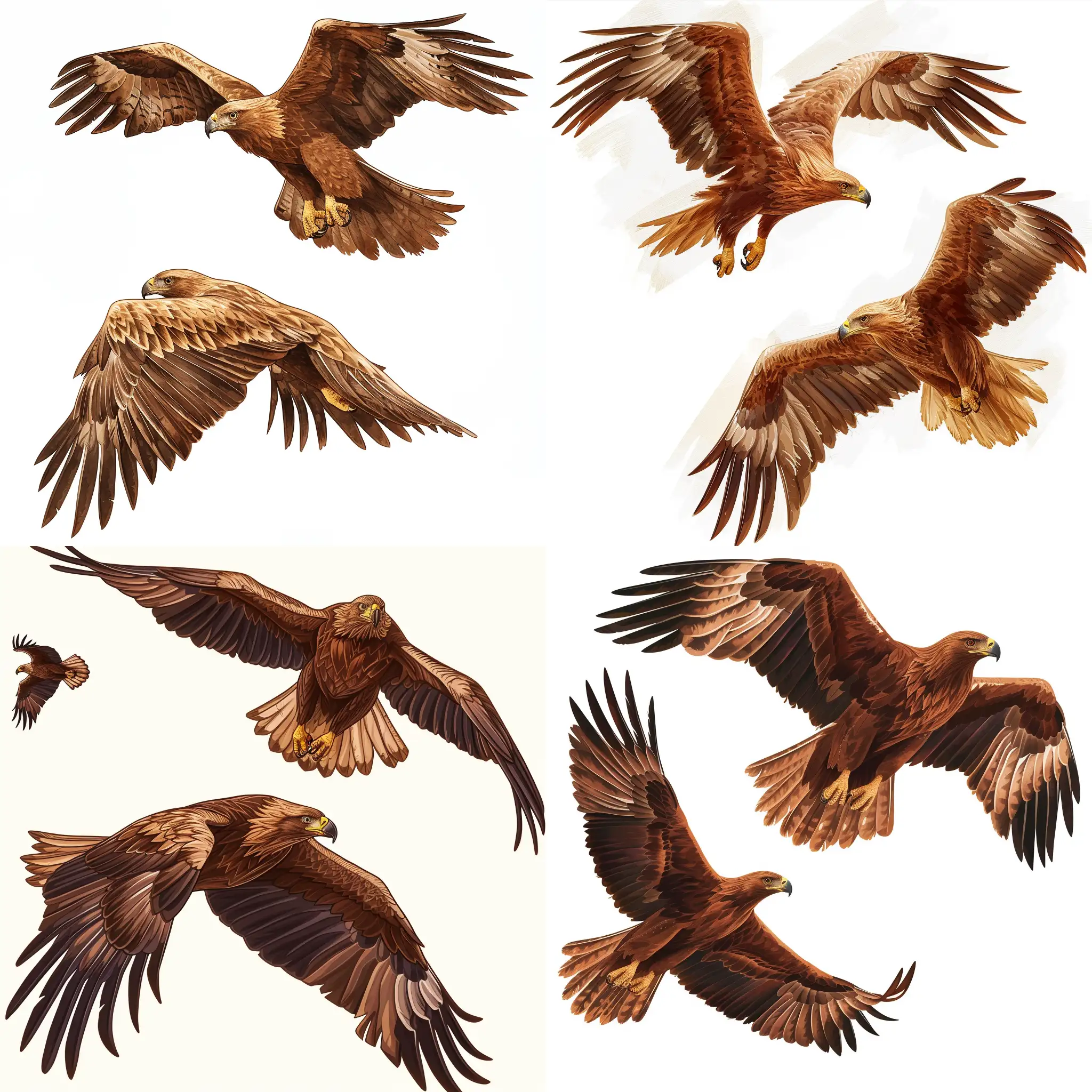 Majestic-Brown-Eagle-Soaring-in-Detailed-Pixar-Style
