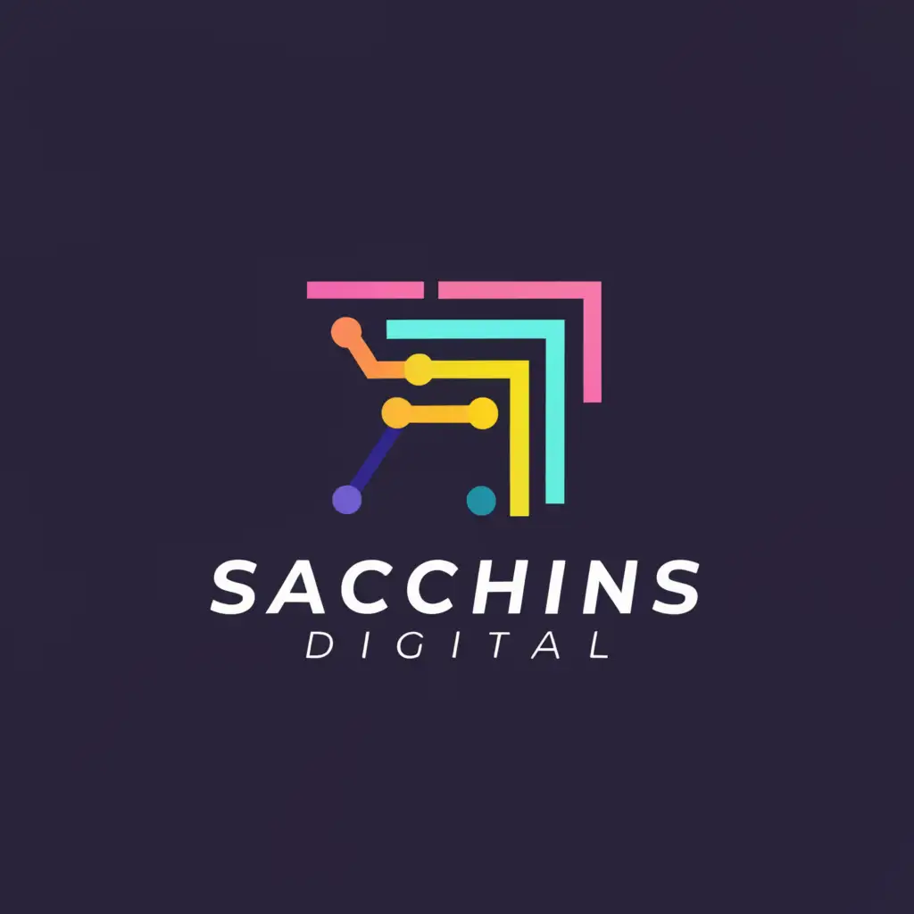 a logo design,with the text "sachinsdigital", main symbol:digital marketing,Moderate,be used in Internet industry,clear background
