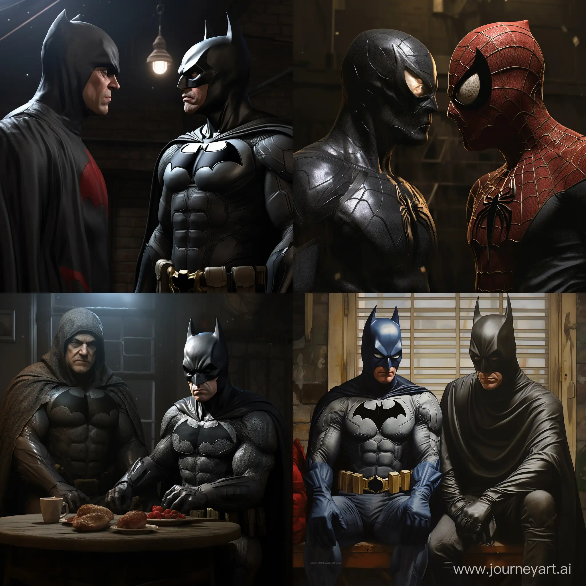 Dynamic-Encounter-Spiderman-and-Batman-Unite-in-Epic-Action