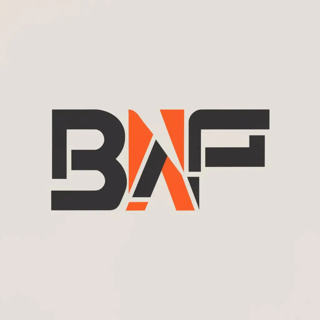 a logo design,with the text "baf", main symbol:baf,Minimalistic,clear background