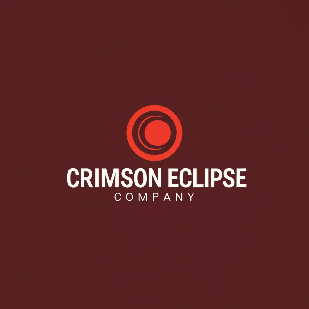 a logo design,with the text "Crimson Eclipse Company", main symbol:red eclipse,Moderate,clear background