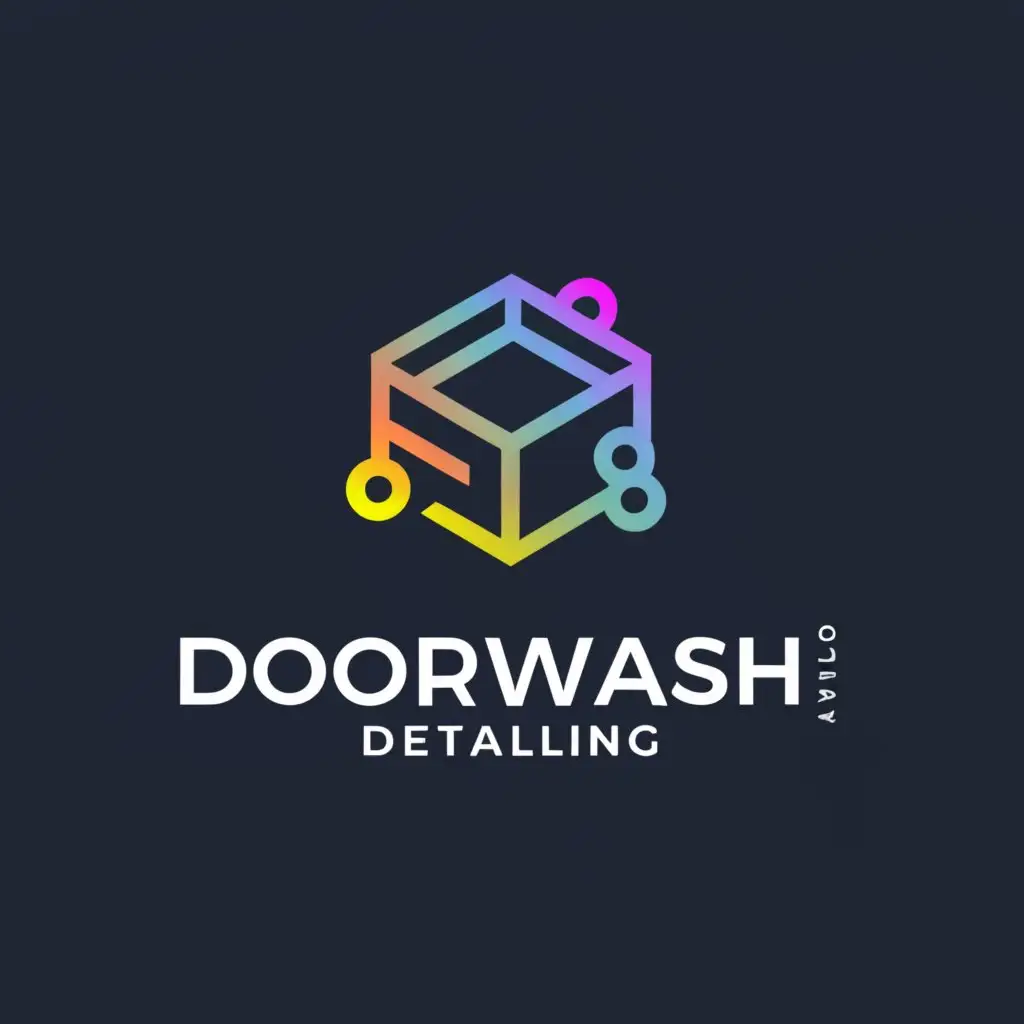 a logo design,with the text "Doorwash Detaailing", main symbol:prism/Bubble/wash/Clean,Minimalistic,be used in Automotive industry,clear background