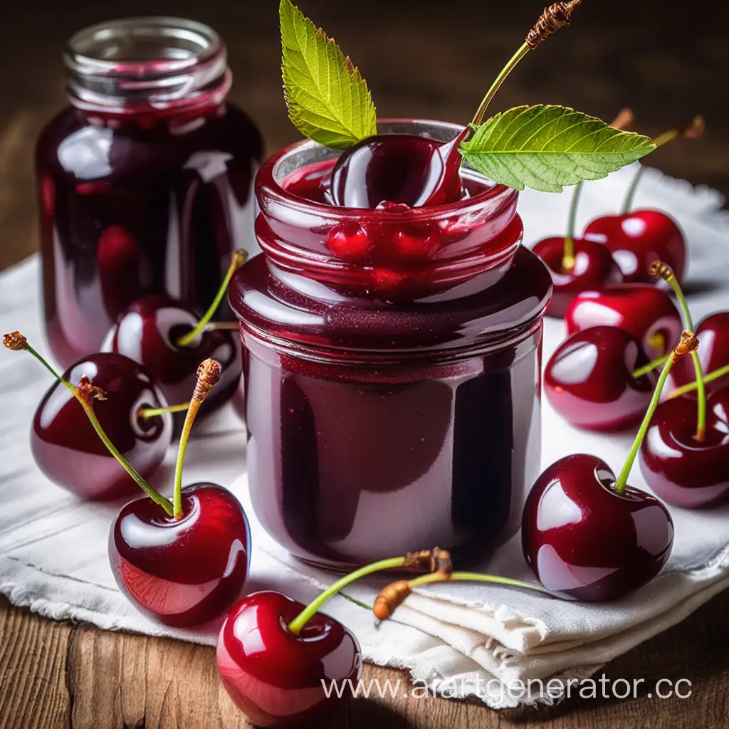 Vibrant-Cherry-Compote-Delicious-Fruits-in-Syrup