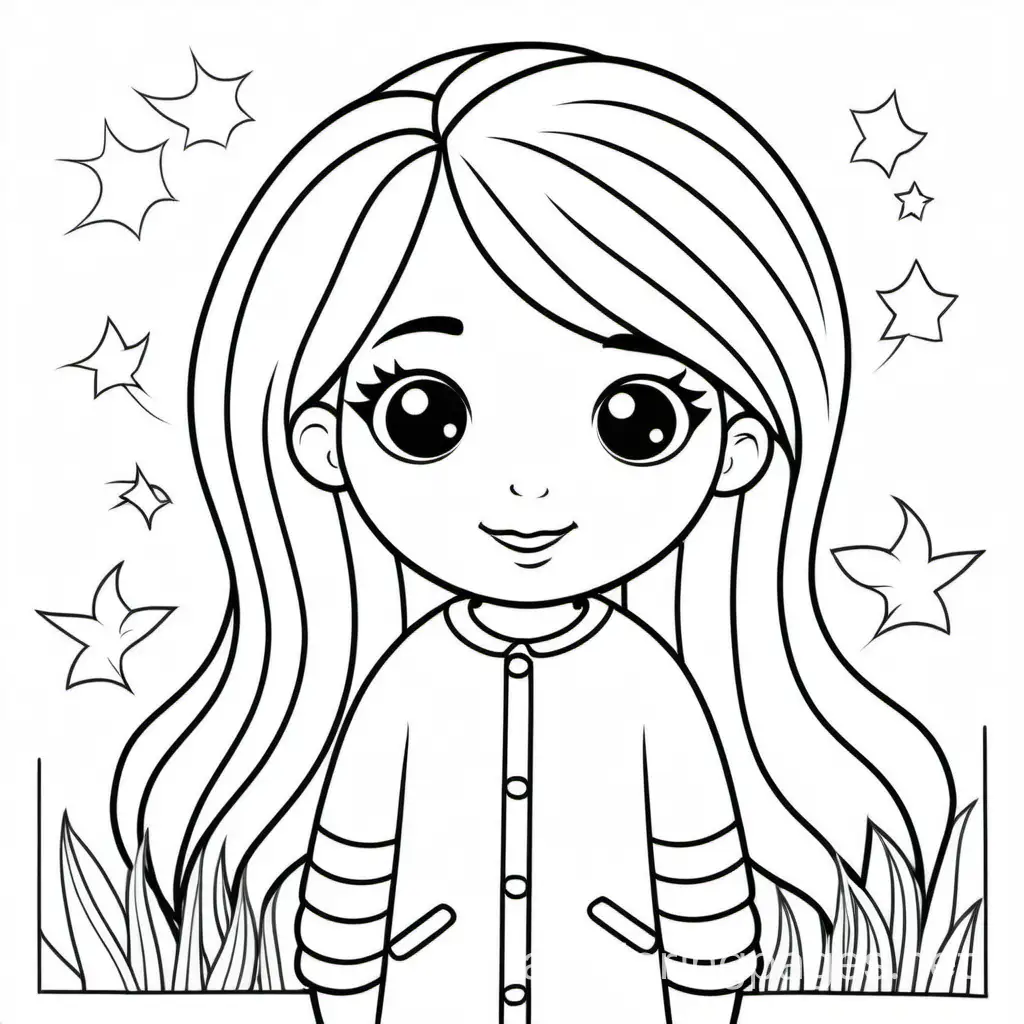 Simple-Coloring-Page-for-Kids-Lonely-Figure-on-Plain-Background