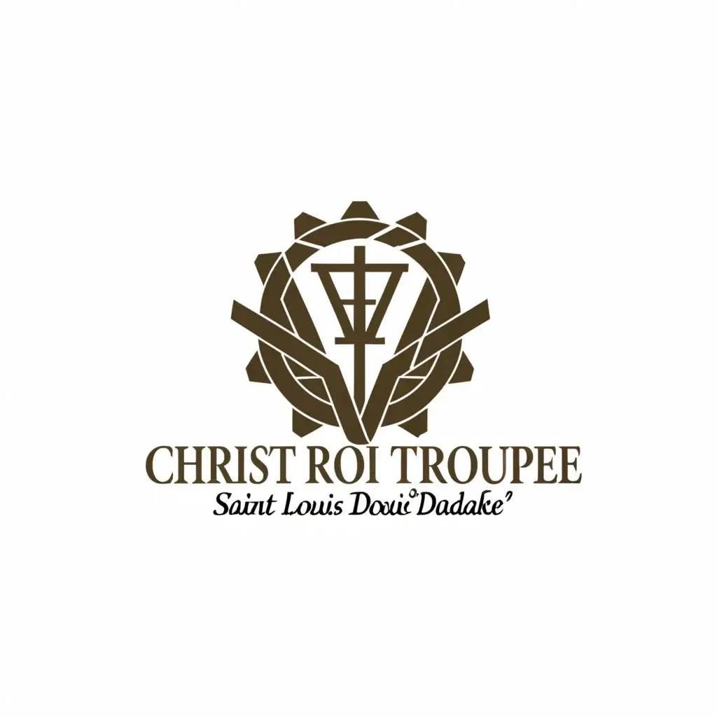 a logo design,with the text "CHRIST ROI TROUPE ARTISTIC SAINT LOUIS D'ADIAKÉ ", main symbol:Art ,Moderate,be used in Entertainment industry,clear background