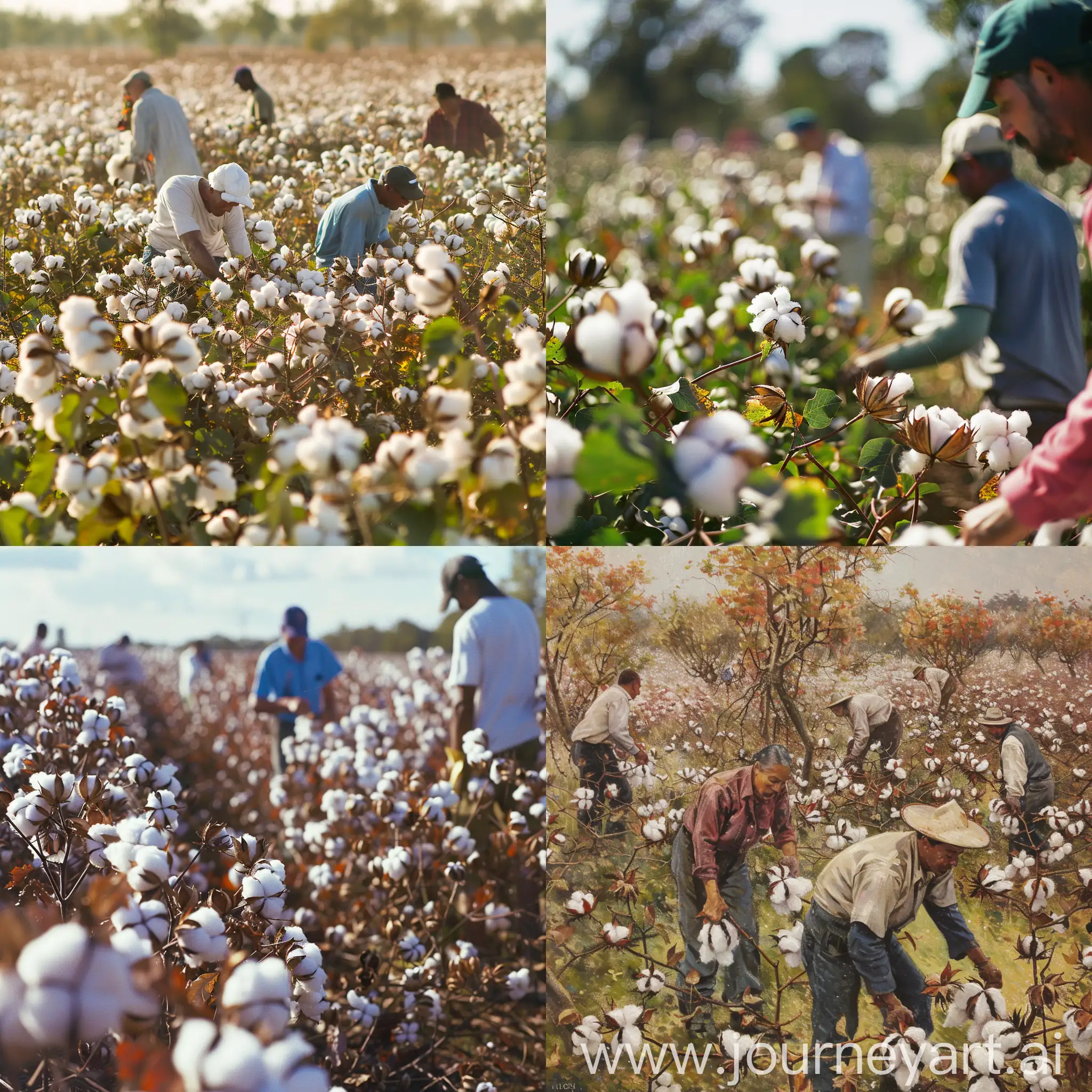 Harvesting-Cotton-Field-Workers-Gathering-Cotton-Bolls