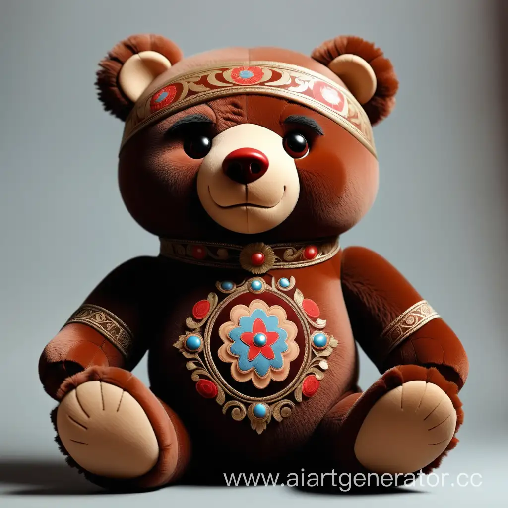 plush toy bear in Russian style