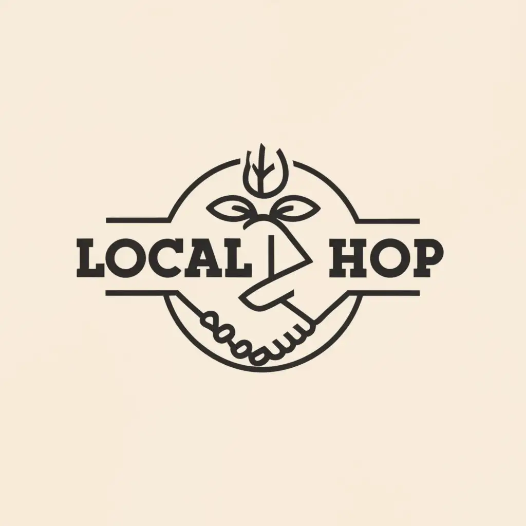 a logo design,with the text "Local Hop", main symbol:Hands,Moderate,clear background