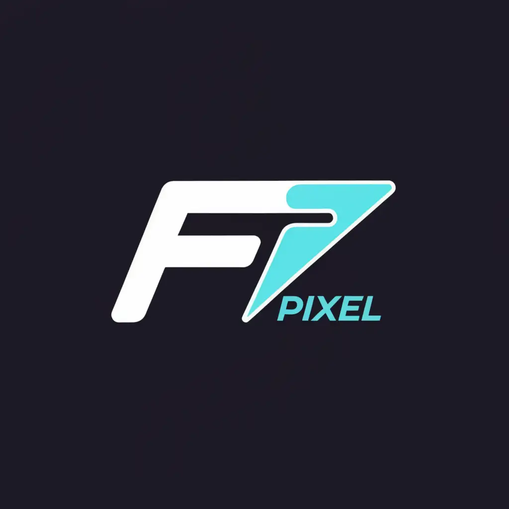 a logo design,with the text "Flash_pixel", main symbol:FP,Minimalistic,clear background