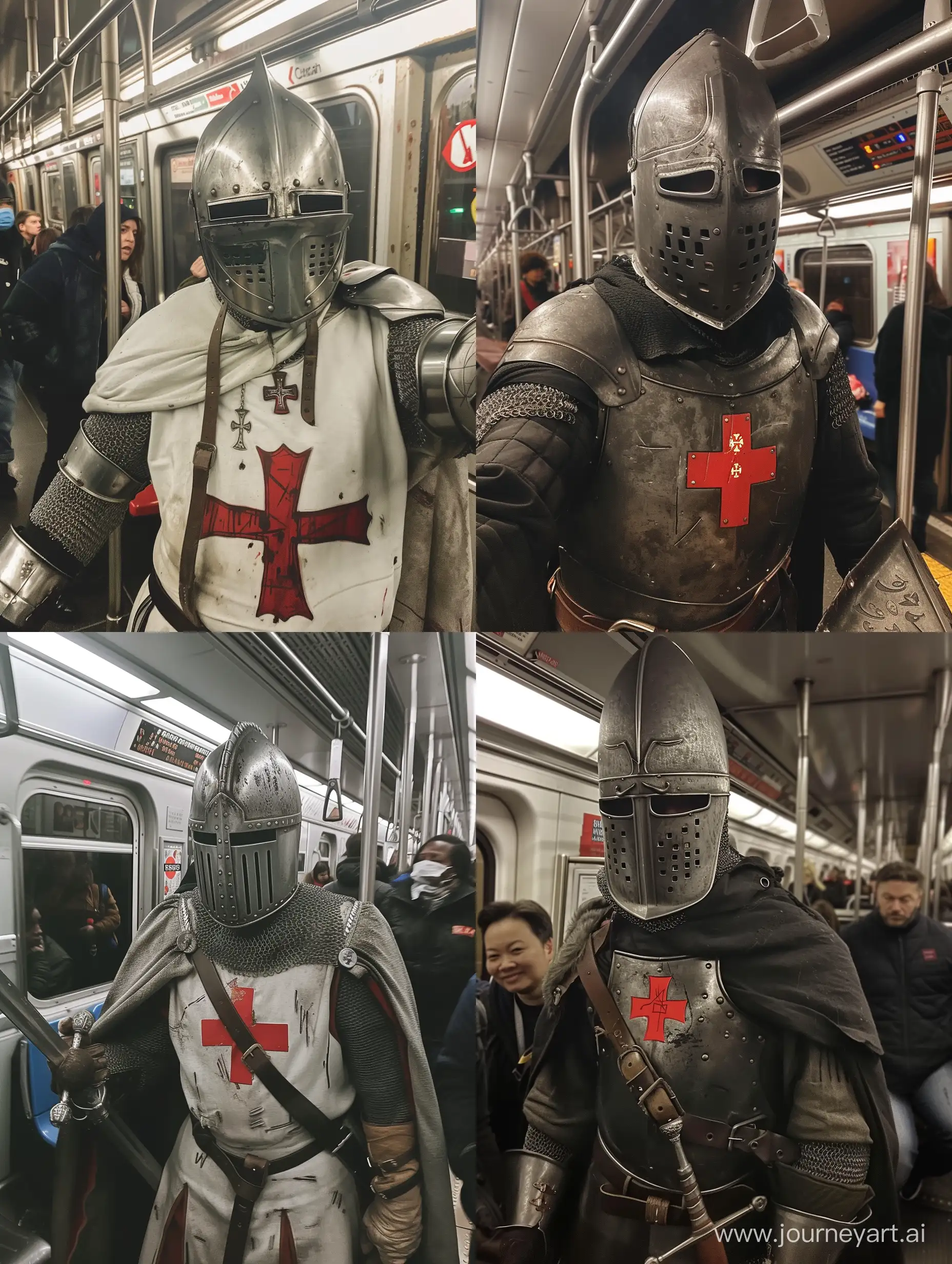 Templar-Knight-Selfie-Crusader-Commute-in-Modern-Times