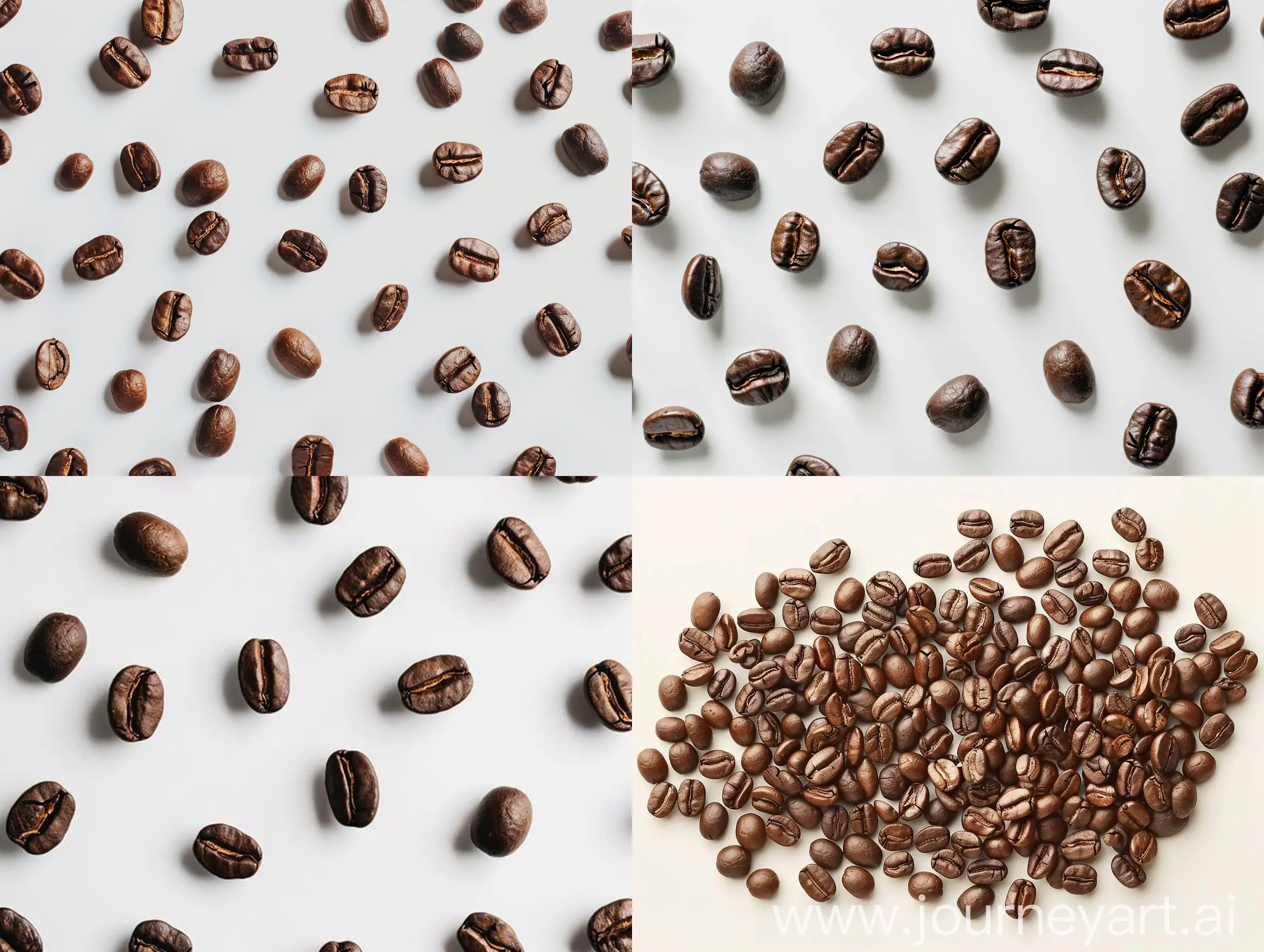 Scattered-Coffee-Beans-on-Clean-White-Surface