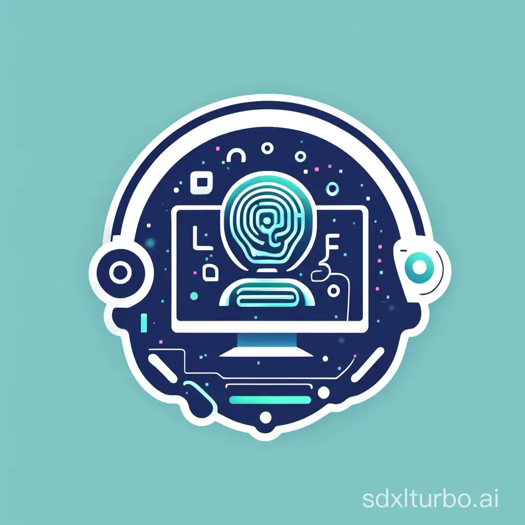 Creative-AI-Blogging-Logo-Futuristic-Robot-Writing