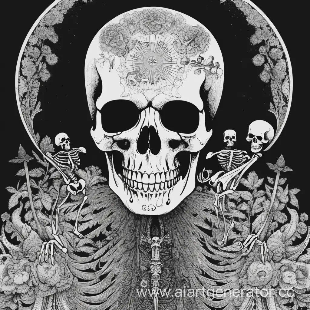 Psychedelic-Minimalism-Black-and-White-Death-Art