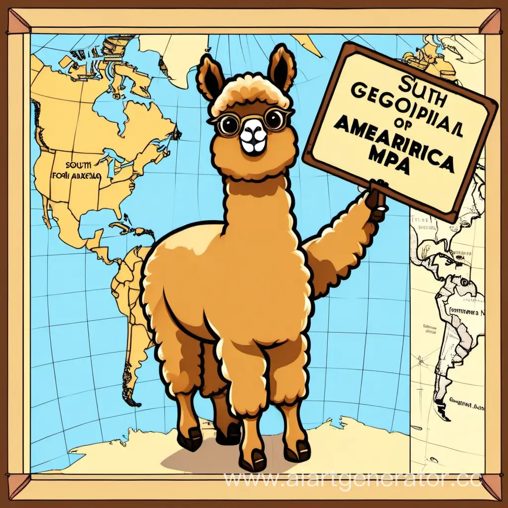 Alpaca-Guide-Pointing-to-South-America-on-a-Map