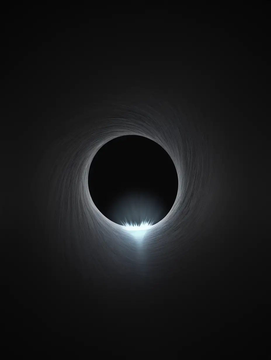 faded black hole with light