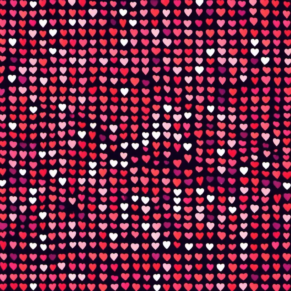 Vibrant Valentines Day Heart Patterns Romantic Digital Art for Love Celebrations