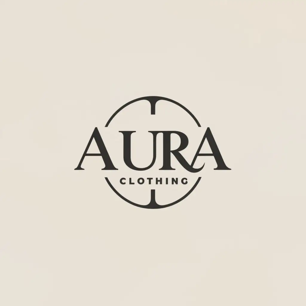 a logo design,with the text "Aura Clothing", main symbol:Circle,Moderate,be used in Retail industry,clear background
