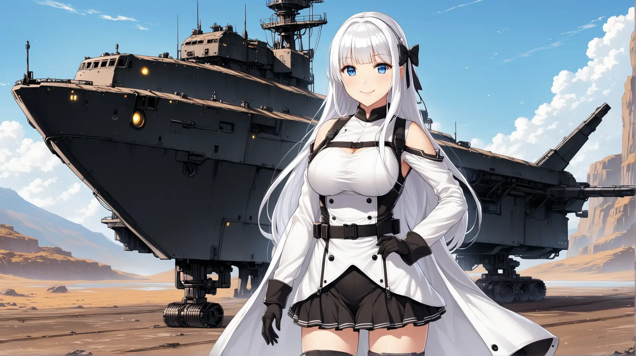 Illustrious from Azur Lane Poses Confidently Outdoors in FalloutInspired Attire