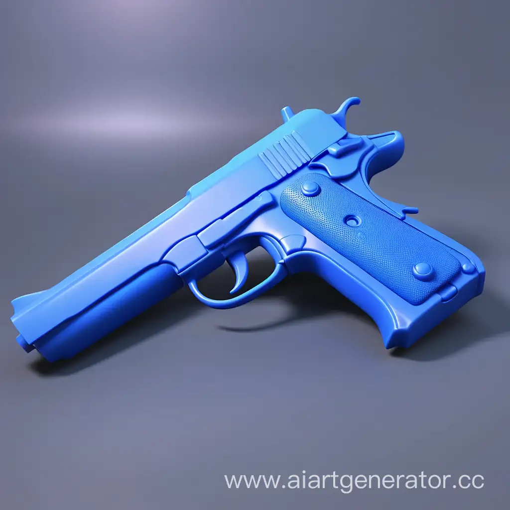 Intriguing-Blue-Gun-Unveiling-on-YouTube-Unique-Weapon-Showcase