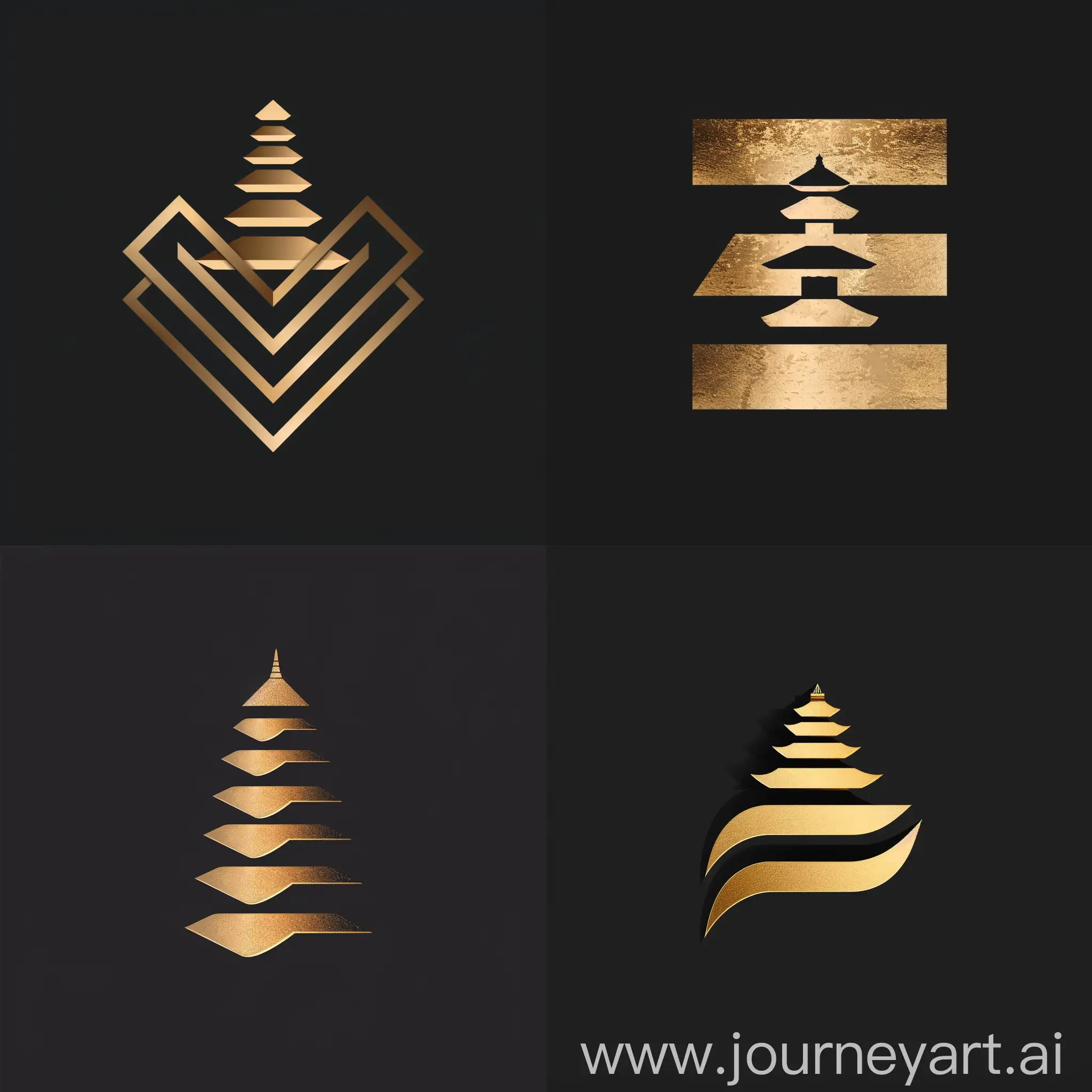 Balinese-Temple-Inspired-Elegant-Letter-Logo-with-Modern-Touch-and-Golden-Textures