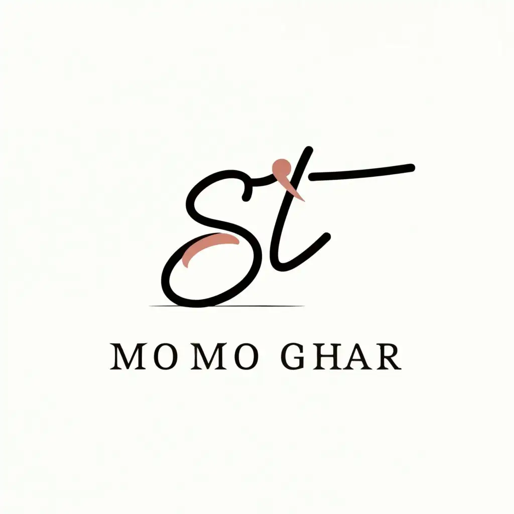 a logo design,with the text "ST", main symbol:MOMO GHAR,Moderate,be used in Restaurant industry,clear background