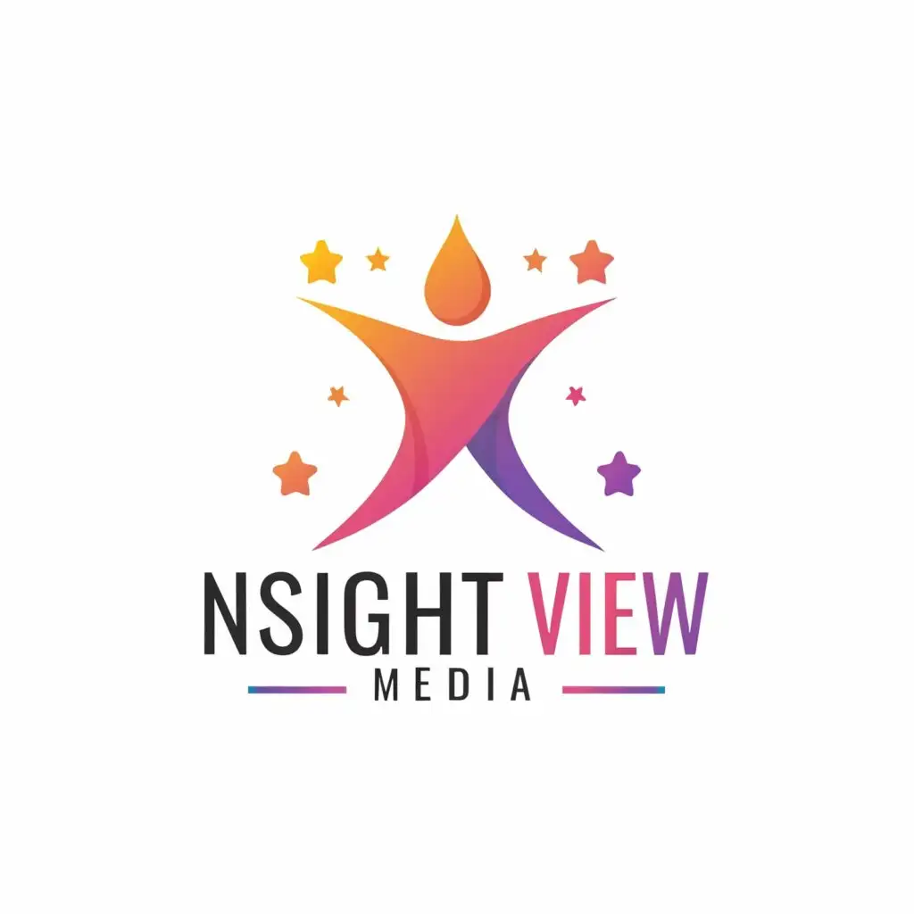 a logo design,with the text "Insight View Media", main symbol:Star Girl,Moderate,be used in Internet industry,clear background
