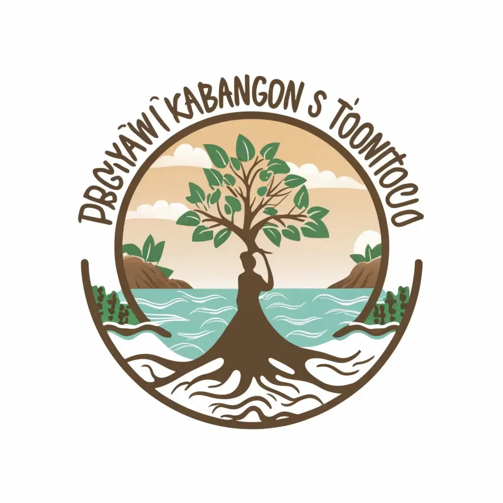 a logo design,with the text "Dagyaw Sang Kababainhan Sa Tomongtong", main symbol:women, mangrove, coastal, livelihood,Moderate,be used in Nonprofit industry,clear background