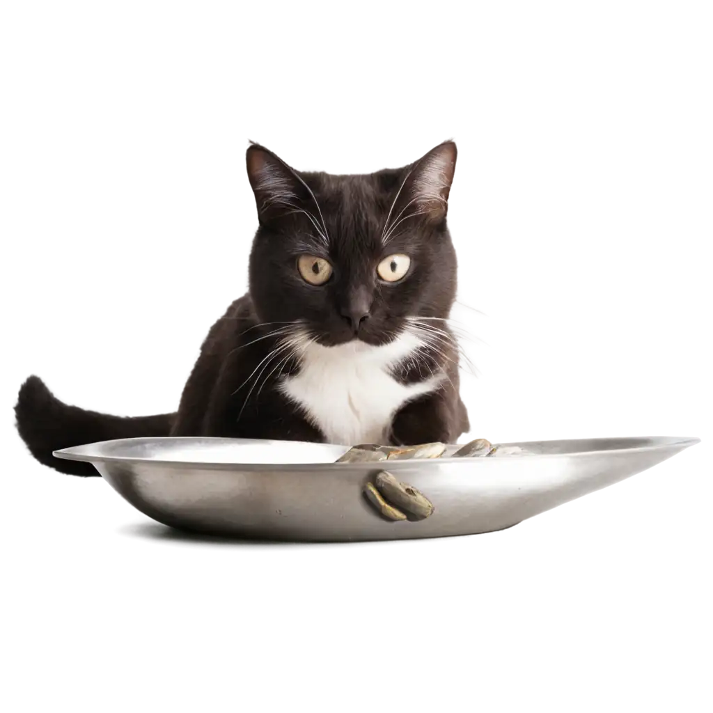 HighQuality-PNG-Image-Cat-Enjoying-Fresh-Fish-Captivating-Visual-Content-for-Various-Platforms