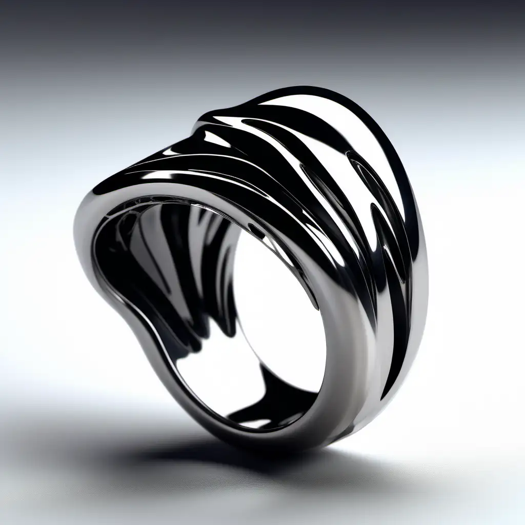 Bague de style Zaha Hadid  



