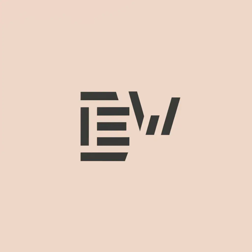 a logo design,with the text "FEW", main symbol:FEW,Minimalistic,clear background