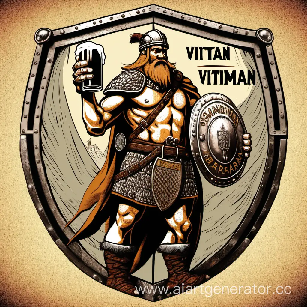 Scandinavian-Barbarian-Holding-Beer-and-Shield-with-Vitman-Inscription