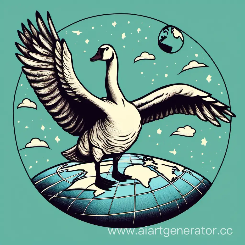 Majestic-Goose-Embracing-Earth-in-Flight