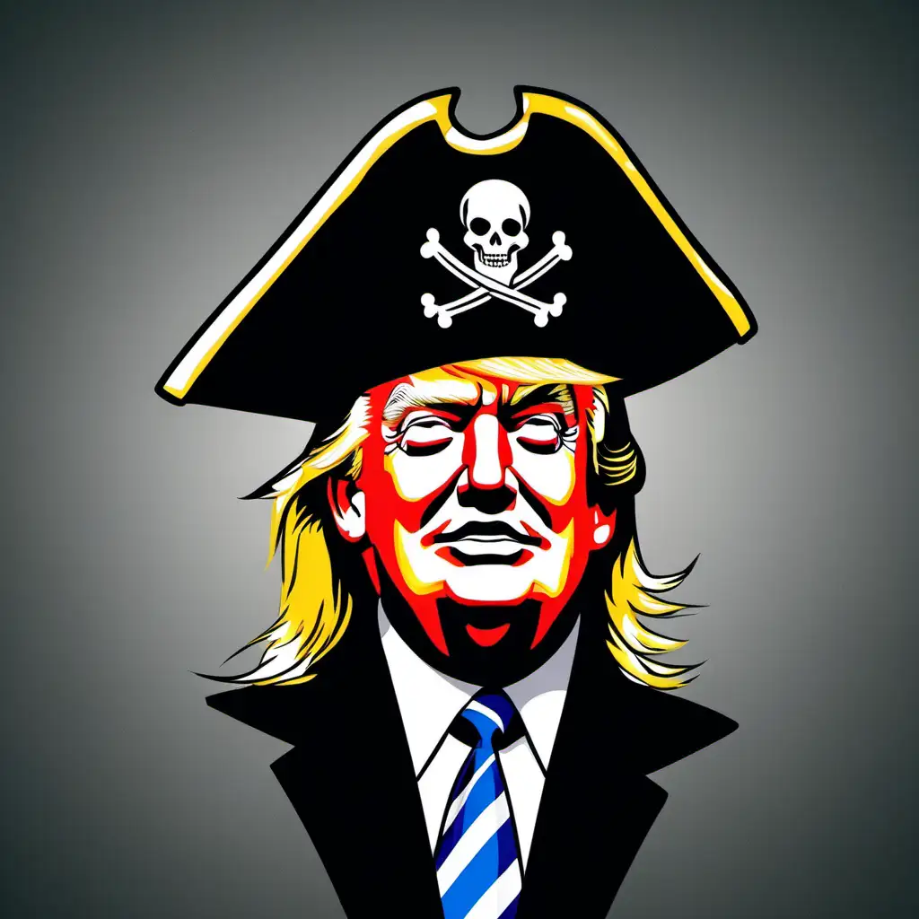 Donald Trump Wearing a Stylish Pirate Hat