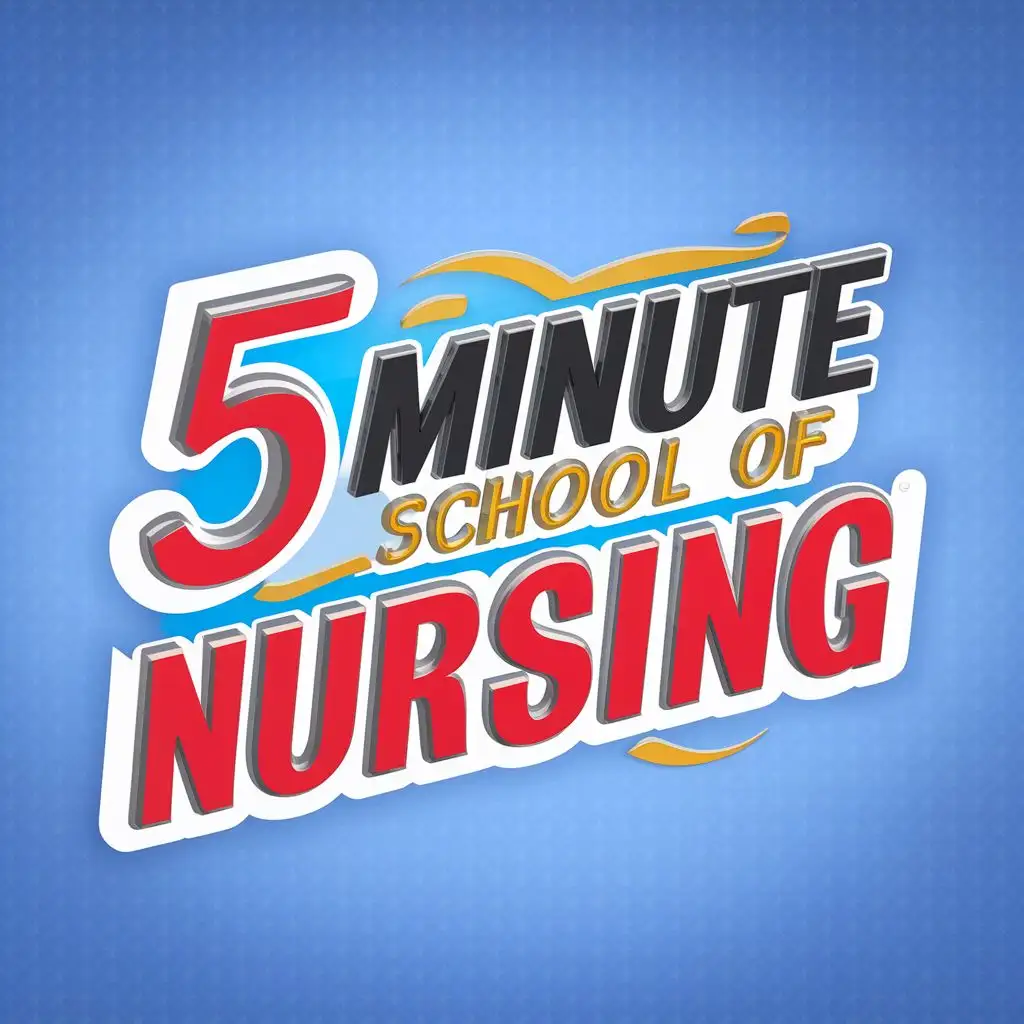 LOGO-Design-For-5-Minute-School-of-Nursing-Dynamic-Typography-with-Educational-Theme