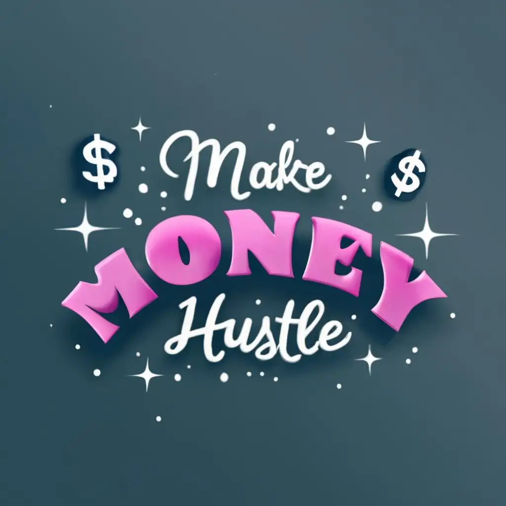 LOGO-Design-For-makemoneyhustle-Inspiring-3D-Girl-with-Sparkle-in-Finance-Industry