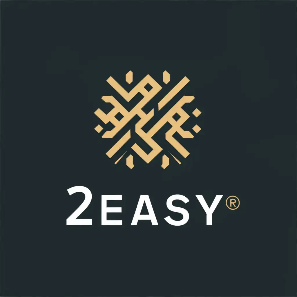 a logo design,with the text "2EasY", main symbol:style, Kazakh ornaments,complex,be used in Retail industry,clear background