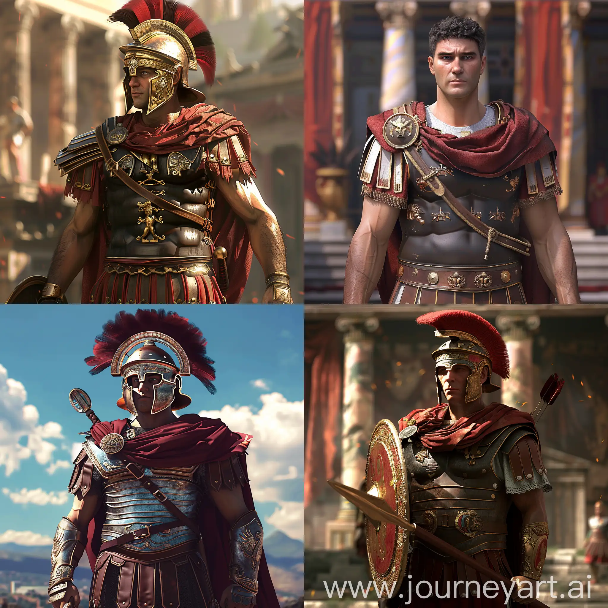 Ultra-Realistic-3D-Roman-Warrior-in-Arcade-Game