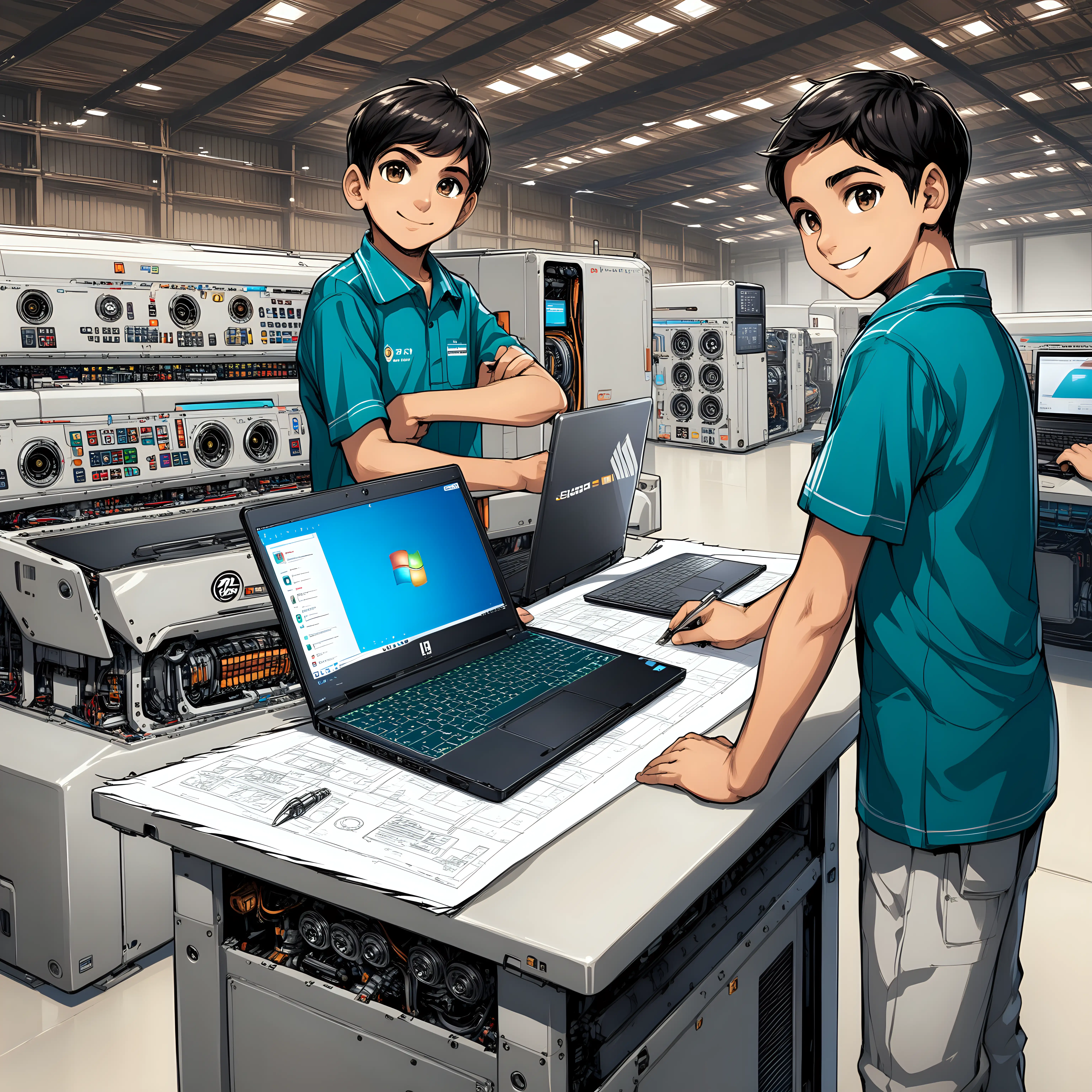 Persian Boys Designing and Installing HighTech Engines in 2124