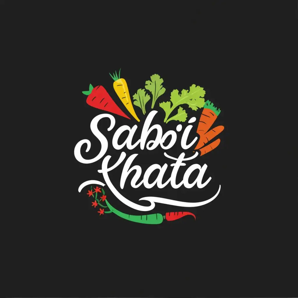 a logo design,with the text "sabzi khata", main symbol:vegetables sour,Moderate,clear background