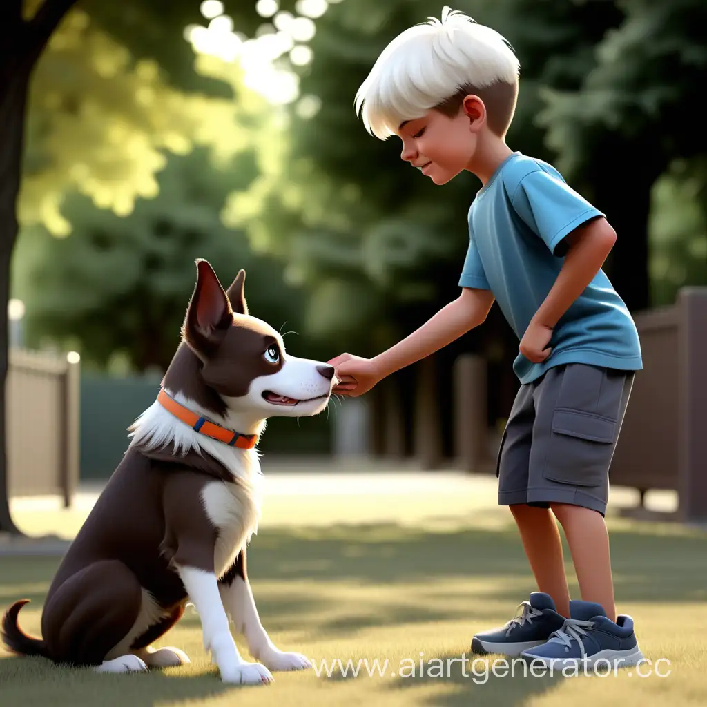 Boy-Training-Dog-Positive-Canine-Learning-Experience