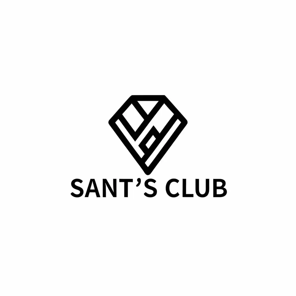 LOGO-Design-for-Sants-Club-Elegant-Gravata-Symbol-on-Clean-Background