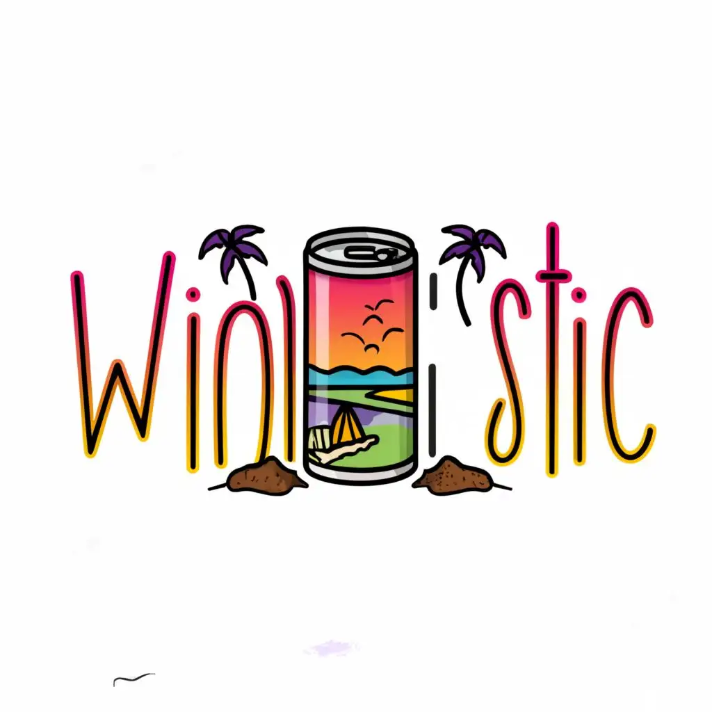 LOGO-Design-for-Vinotastic-Vivid-Violet-with-Beach-and-Wine-Can-Theme-on-a-Clear-Backdrop