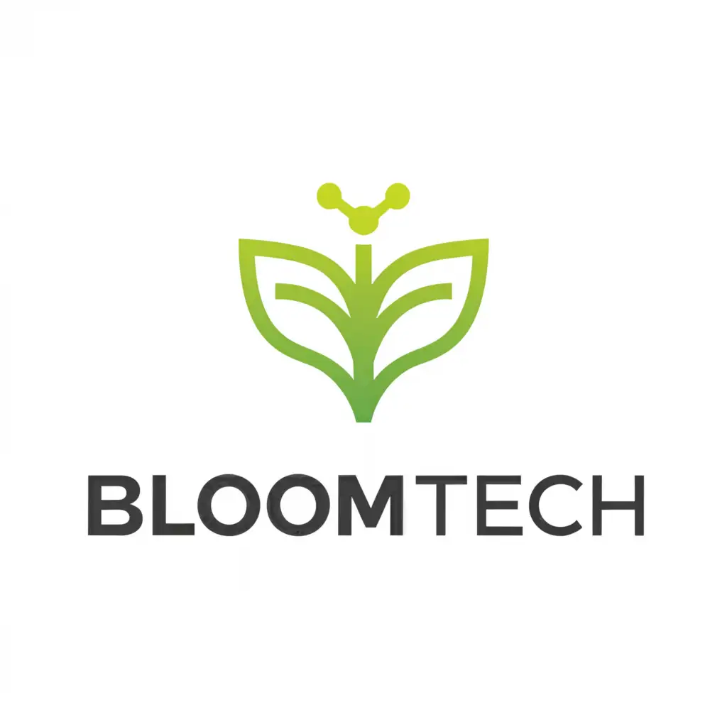 a logo design,with the text "bloom tech", main symbol:sprout,Moderate,clear background